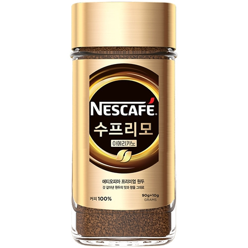 네스카페 수프리모 아메리카노 커피 90g+10g (병)
