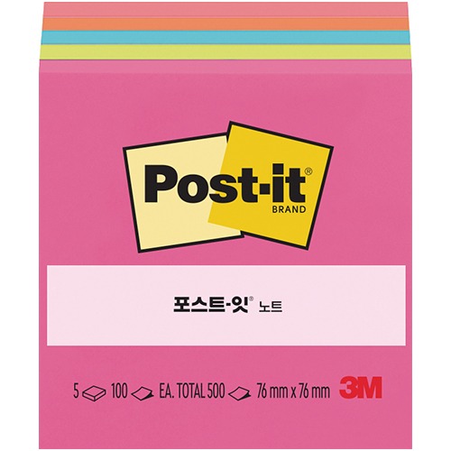 포스트잇 노트 654-5PK (팝티미스틱)