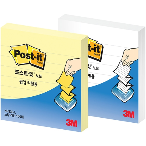 포스트잇 팝업 리필용 노트 KR330-L (라인)