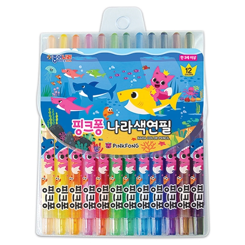12색 핑크퐁 나라색연필