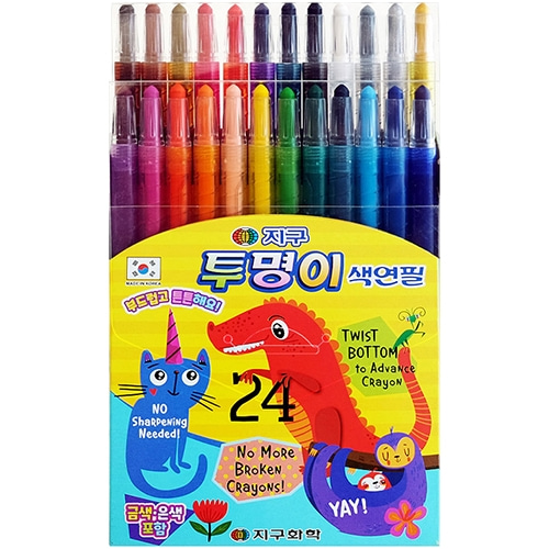24색 투명이 색연필