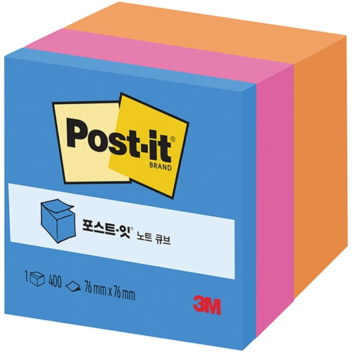 포스트잇 노트 큐브 3색 2053-ELT-O (블루)